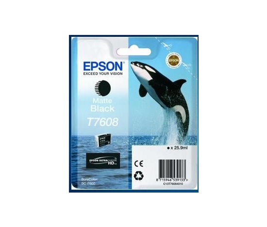 EPSON ink čer ULTRACHROME HD - Matte Black - T7608