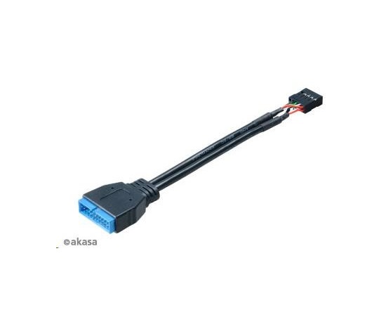 AKASA kabel redukce interní USB 3.0 (19-pin) na interní USB 2.0 (9-pin), 10cm