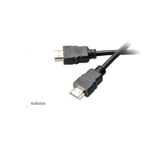 AKASA kabel HDMI, podpora Ethernet, 2K a 4K rozlišení, pozlacené konektory, 10m