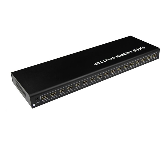 PREMIUMCORD HDMI splitter 1-16 Port kovový s napájecím adaptérem, 3D, FULL HD