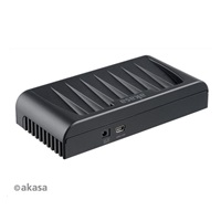 AKASA HUB USB Connect 7FC, 5x USB 2.0, 2 nabíjecí porty USB, externí, s napájecím adaptérem