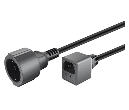 PREMIUMCORD Prodlužovací přívod 230V s EURO konektorem C14 (IEC connection) , 20cm