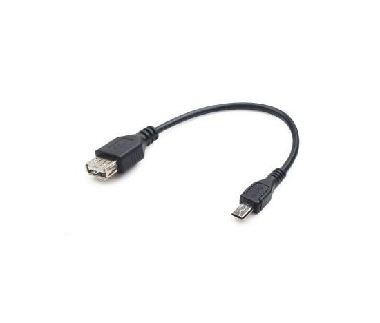 GEMBIRD Kabel USB 2.0 A-Micro B, OTG, 15cm (F/M, pro tablety a smartphone)