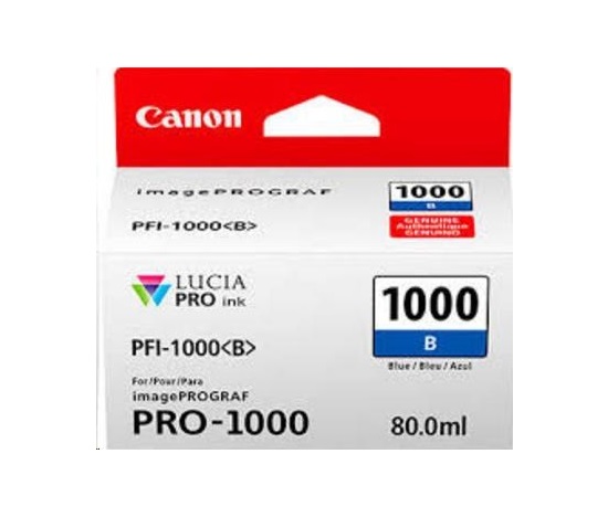 Canon CARTRIDGE PFI-1000B modrá pro ImagePROGRAF PRO-1000 (545 str.)