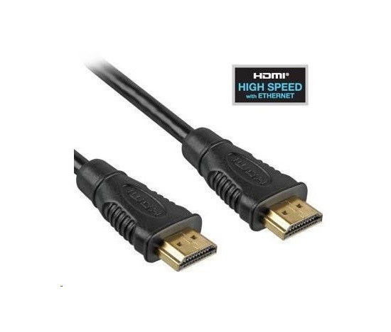 PREMIUMCORD Kabel HDMI - HDMI 0,5m (v1.4, 3D, zlacené kontakty, stíněný)