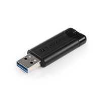 VERBATIM Flash Disk 128GB PinStripe USB 3.0, černá