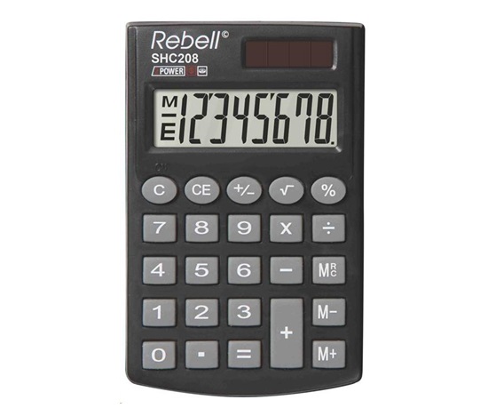 REBELL kalkulačka - SHC208 - černá
