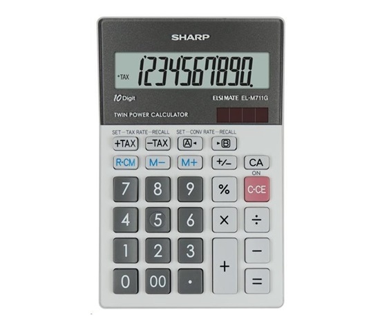 SHARP kalkulačka - EL-M711GGY - stříbrná