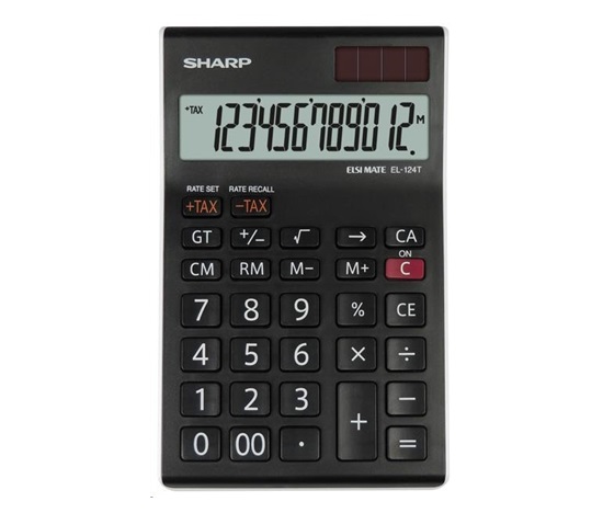 SHARP kalkulačka - EL-124TWH - černá