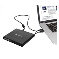 VERBATIM externí mechanika DVD-RW Rewriter USB 2.0 Black + NERO