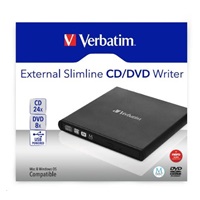 VERBATIM externí mechanika DVD-RW Rewriter USB 2.0 Black + NERO