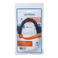 MANHATTAN Hi-Speed USB Device Cable, Type-A Male / Type-B Male, 5m (3 ft.), Black