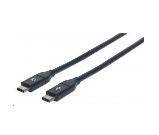 MANHATTAN USB 3.1 Gen2 Cable, Type-C Male / Type-C Male, 1m (3 ft.), 3A, Black