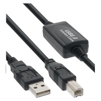 PREMIUMCORD USB 2.0 repeater a propojovací kabel A/M-B/M 10m