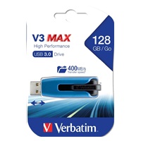 VERBATIM Flash Disk 128GB V3 MAX, USB 3.0, modrá