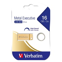 VERBATIM Flash Disk 16GB Metal Executive, USB 3.0, zlatá, kovová