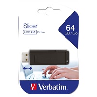 VERBATIM Flash Disk 64GB Store ‘n‘ Go Slider, černá