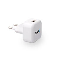 CRONO univerzální USB nabíječka, 1x USB, 1000 mA, bílá