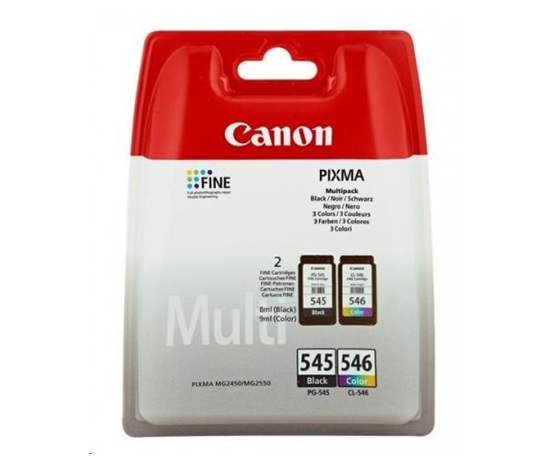 Canon BJ CARTRIDGE PG-545/CL-546 Multi pack pro PIXMA iP2850, MG2xxx, MG305x, TS315x, TS345x (180 str.)