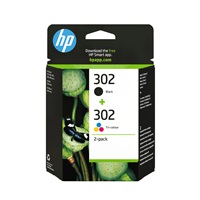 HP 302 Ink Cartridge Combo 2-Pack (X4D37AE)