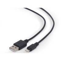 GEMBIRD USB 2.0 Lightning (IP5 a vyšší) nabíjecí a synchronizační kabel, 2m, černý