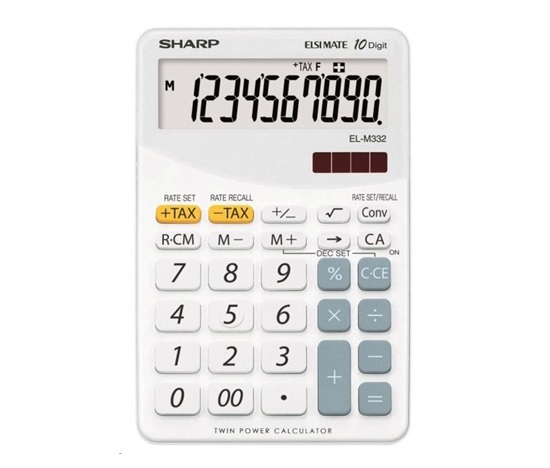 SHARP kalkulačka - EL-M332BWH - bílá