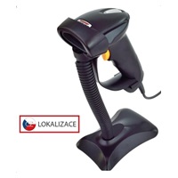 Virtuos CCD čtečka HT-310A s dlouhým dosahem, USB (klávesnice/RS232),stojánek , černá
