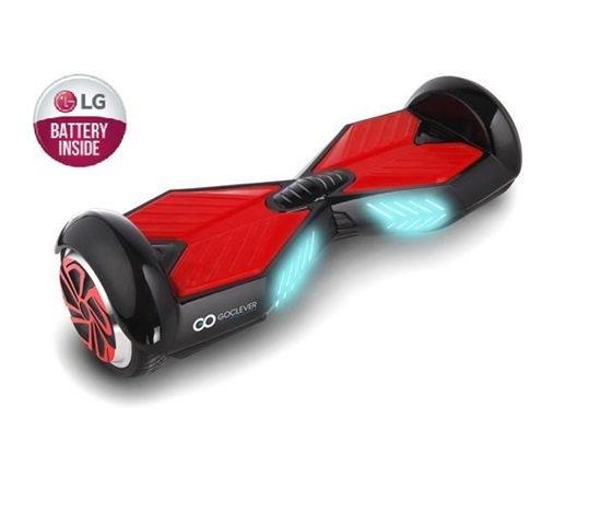 GOCLEVER City Board X s LG baterií, 6,5"  kola, černo-červená  - kolonožka, hoverboard