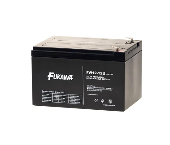 Baterie - FUKAWA FW 12-12 U (12V/12Ah - Faston 250) SLA baterie, životnost 5let