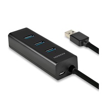 AXAGON HUE-S2B, 4x USB 3.0 CHARGING hub, micro USB nap. konektor, kabel USB-A 30cm