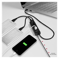 AXAGON HUE-S2B, 4x USB 3.0 CHARGING hub, micro USB nap. konektor, kabel USB-A 30cm