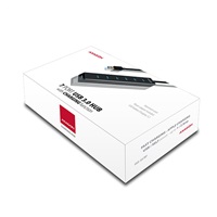 AXAGON HUE-SA7BP, 7x USB 3.0 ALU CHARGING hub, vč. AC adaptéru, kabel USB-A 40cm