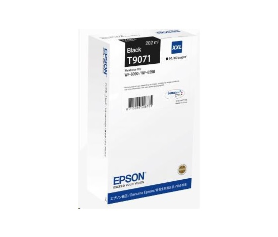 EPSON Ink čer WorkForce-WF-6xxx Ink Cartridge Black XXL 202 ml, ČB 10 000 stran