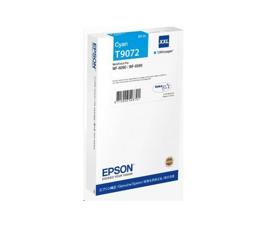 EPSON Ink bar WorkForce-WF-6xxx Ink Cartridge Cyan XXL 69 ml, BAR 7000 stran