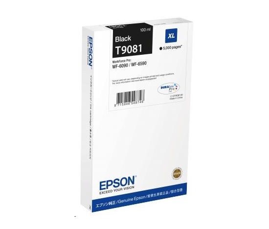 EPSON Ink čer WorkForce-WF-6xxx Ink Cartridge XL Black 100 ml, ČB 5000 stran
