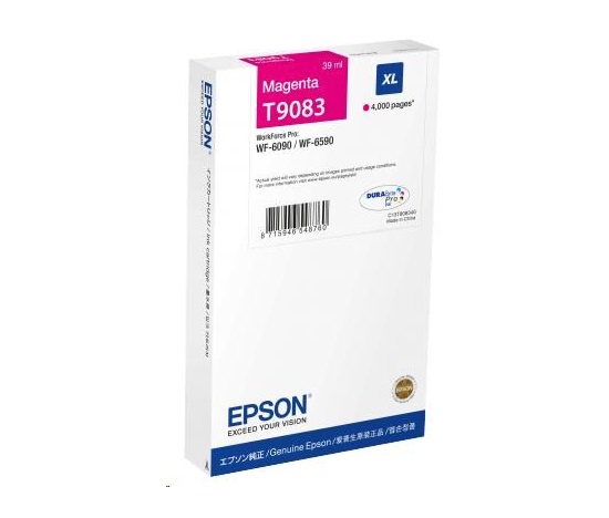 EPSON Ink bar WorkForce-WF-6xxx Ink Cartridge XL Magenta 39 ml, BAR 4000 stran