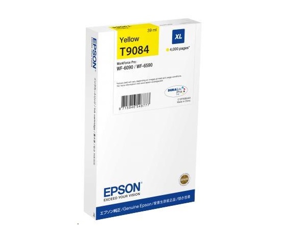EPSON Ink bar WorkForce-WF-6xxx Ink Cartridge XL Yellow 39 ml, BAR 4000 stran