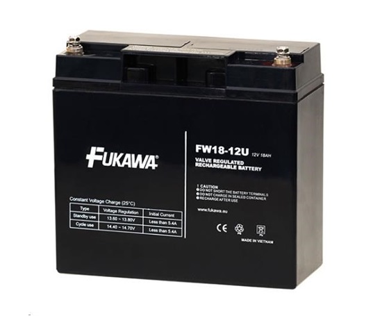 Baterie - FUKAWA FW 18-12 U (12V/18Ah - M5) SLA baterie, životnost 5let