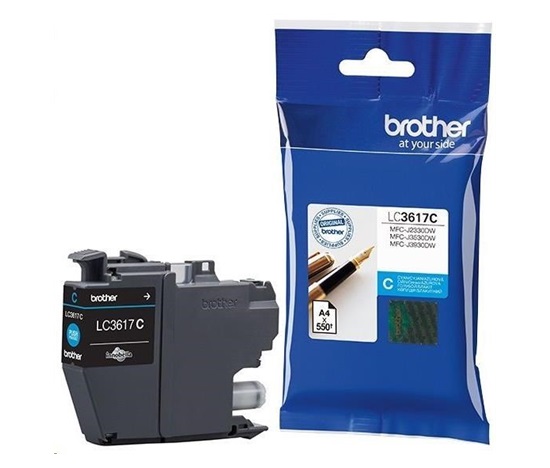 BROTHER INK LC-3617C azurový, cyan - 550stran, J2330, J3530, J3930