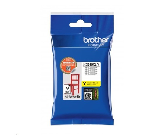 BROTHER INK LC-3619XLY žlutý, yellow - 1300stran, J2330, J3530, J3930