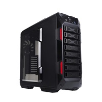 IN WIN skříň Grone Black/Red, Midi Tower, bez zdroje