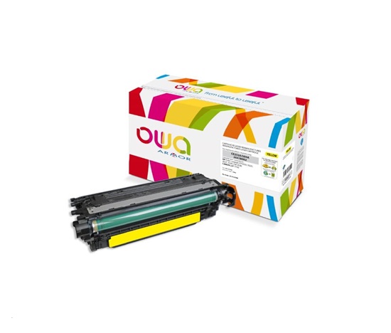 OWA Armor toner pro HP Color Laserjet CP3525, 7000 Stran, CE252A, žlutá/yellow