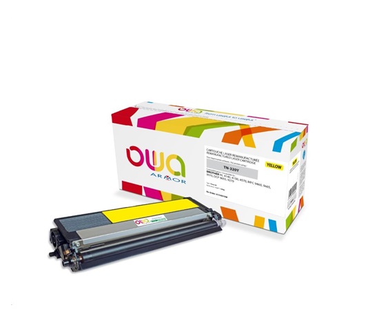 OWA Armor toner pro BROTHER HL 4140, 4150, 4570, MFC 9460, 9465, 9970, DCP 9055,1500 Stran,TN320Y,žlutá/yellow (TN-320Y)