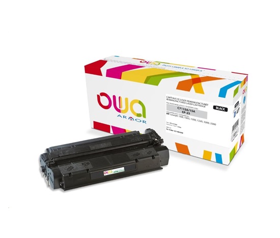 OWA Armor toner pro HP Laserjet 1200, 1220, 1000w, 1005w, 3300, 3380, 2500 Stran, C7115A, černá/black