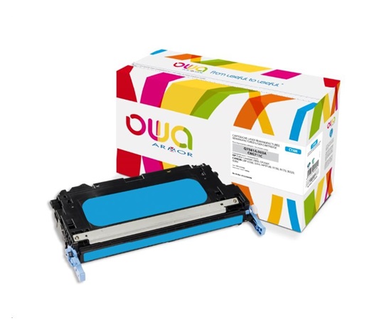 OWA Armor toner pro HP Color Laserjet 3800, CP3505, 6000 Stran, Q7581A, modrá/cyan