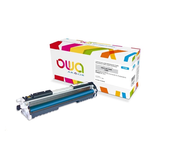 OWA Armor toner pro HP Laserjet Pro CP1025, Pro100 M175, Pro200 M275, 1000 Stran, CE311A, modrá/cyan