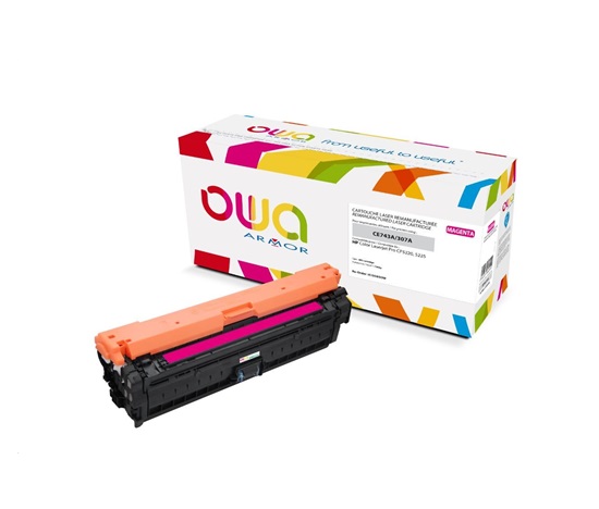 OWA Armor toner pro HP Color Laserjet CP5220, 5225, 7300 Stran, CE743A, červená/magenta
