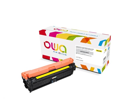 OWA Armor toner pro HP Color Laserjet CP5220, 5225, 7300 Stran, CE742A, žlutá/yellow