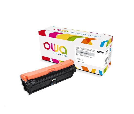 OWA Armor toner pro HP Color Laserjet Ese CP5520, 5525, 13500 Stran, CE270A, černá/black