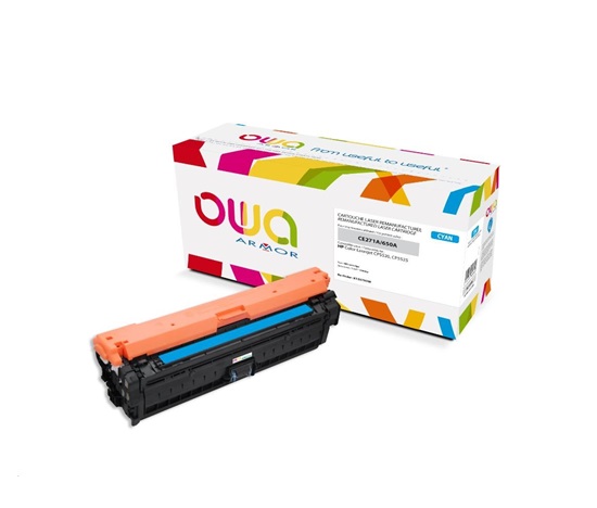 OWA Armor toner pro HP Color Laserjet Ese CP5520, 5525, 15000 Stran, CE271A, modrá/cyan